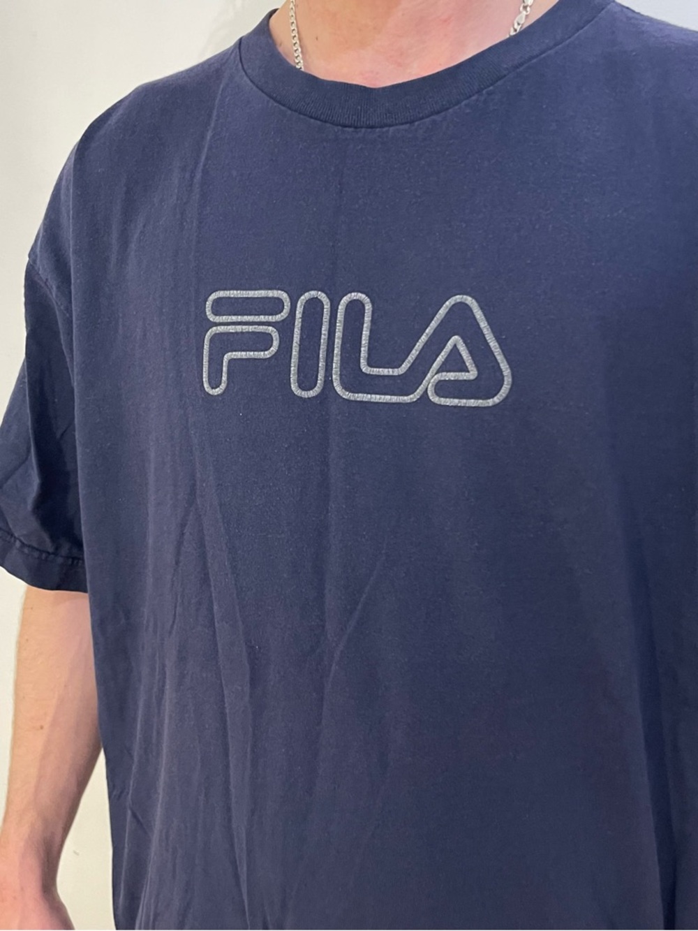 Fila Navy Short Sleeve Logo Tee
